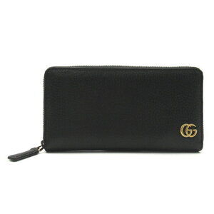 Gucci GG Marmont Round Long Wallet Leather Black